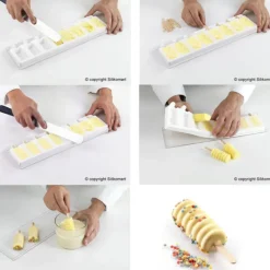 Moule à glace silicone 8 mini Tango avec bâtonnets SilikoMart