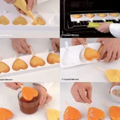 Moule à glace silicone Coeur 8 empreintes avec bâtonnets SilikoMart