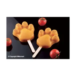 Moule à glace silicone Patte 8 empreintes avec bâtonnets SilikoMart