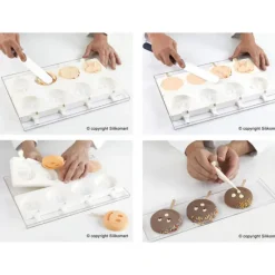 Moule à glace silicone Smile 8 empreintes avec bâtonnets SilikoMart