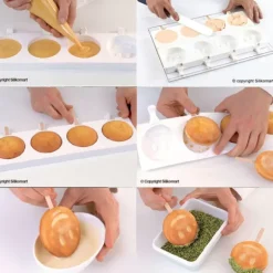 Moule à glace silicone Smile 8 empreintes avec bâtonnets SilikoMart