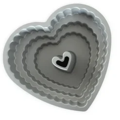 Moule à Gâteau Bundt Cœur 3 Étages Toffee Nordic Ware