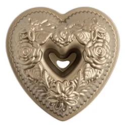 Moule à Gâteau Bundt Cœur Floral Toffee Nordic Ware