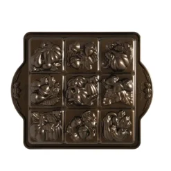 Moule à Gâteaux Carrés d'Automne (x9) Bronze Nordic Ware