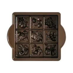 Moule à Gâteaux Carrés d'Automne (x9) Bronze Nordic Ware