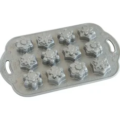 Moule à Gâteaux Flocons de Neige (x12) Silver Nordic Ware