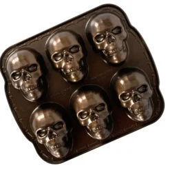 Moule à Gâteaux Têtes de Mort (x6) Bronze Nordic Ware