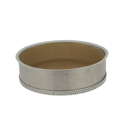 Moule à Manqué Rond Inox Perforé Amovible Ø 24 cm x H 6,5 cm De Buyer