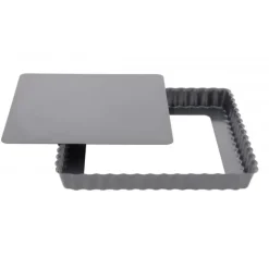 Moule Anti Adhésif Tarte Carrée Fond Amovible 23 cm x H 2,7 cm De Buyer
