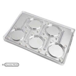 Moule Chocolat Aimanté Sucette Rond (x5) Chocolate World