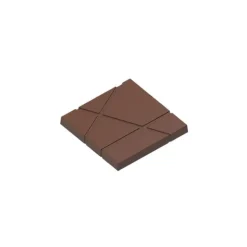 Moule Chocolat Carré avec Rayures 7,5 cm (x3) Chocolat Form