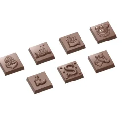 Moule Chocolat Carré Motifs Noël (x21) Chocolate World