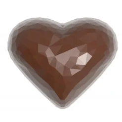 Moule Chocolat Cœur à Facettes 3,6 x 2,9 cm (x21) Chocolate World