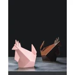Moule Chocolat Poule Origami 17 x 10,5 cm x H 15 cm (x2) Pavoni