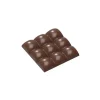 Moule Chocolat Tablette 9 Carrés Bombés 79,5 mm (x3) Chocolate World