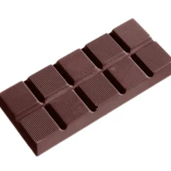 Moule Chocolat Tablette 10 Carrés Striés (x5) Chocolate World