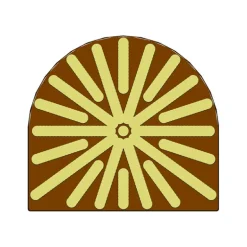 Moule Embout de bûche Soleil 78 x 85 mm Mallard Ferrière