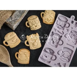 Moule en Silicone 5 Tasses Festives de Noël Karen Davies