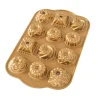 Moule Mini Bundt Charms Assortis (x12) Gold Nordic Ware