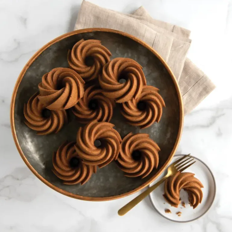 Moule Mini Bundt Héritage (x6) Gold Nordic Ware