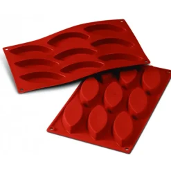 Moule Silicone 9 Barquettes 10 x 4,4 cm Silikomart