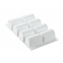 Moule Silicone 8 Bûchettes 7,5 cm x 5 cm Silikomart Professional