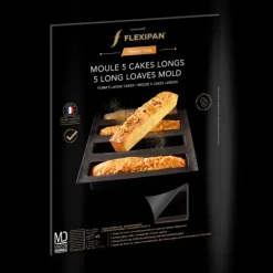 Moule Silicone 5 Cakes Longs 23 x 4,5 cm Flexipan Demarle