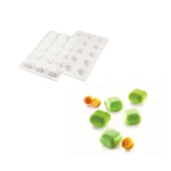Moule Silicone 15 Carrés Bombés 4 x 4 cm 30ml SilikoMart Professional