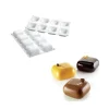 Moule Silicone 8 Carrés Bombés 6,1 x 6,1 cm 100ml SilikoMart Professional