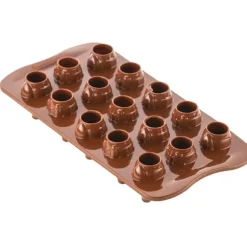 Moule Silicone à Chocolat Mr & Mrs Brown Silikomart Professional