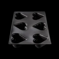 Moule Silicone 6 Cœurs Bombés 7,5 x 6,5 cm Flexipan Demarle