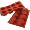 Moule Silicone 8 Cylindres 6 cm x H 3,5 cm Silikomart