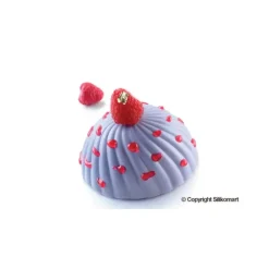 Moule Silicone 6 Demi Sphères Vrillées Ø 75 mm SilikoMart Professional