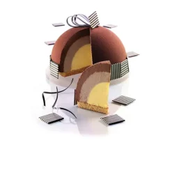 Moule Silicone 8 Demi-Sphères 13,5 x H 6,75 cm Silikomart Professional