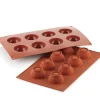 Moule Silicone 8 Demi-sphères 5 cm x H 2,5 cm Silikomart