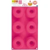 Moule Silicone 6 Donuts ou Babas Ø7,5 x2,8 cm Scrapcooking