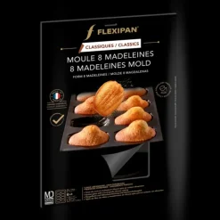 Moule Silicone 8 Madeleines 8 x 4,5 cm Flexipan Demarle