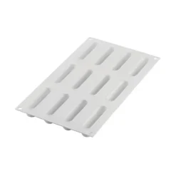 Moule Silicone 12 Mini Eclairs Caroline 83 x 23 x h21 mm 30ml SilikoMart Professional