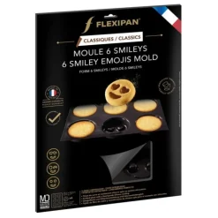 Moule Silicone 6 Smileys Ø 8 cm Flexipan Demarle