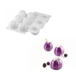 Moule Silicone 6 Sphères Ø68 x h52 mm 120ml SilikoMart Professional