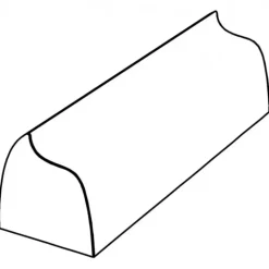 Moule Silicone Bande Vague 12 x 3,5 cm x H 3,6 cm (x20) Pavoflex