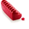Moule Silicone Bûche Cœur 24,8 x 8,8 x H 8 cm Silikomart