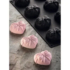 Moule Silicone Cadeau Coeur 7,3 x 6,6 cm x H 3,6 cm (x12) Pavoflex