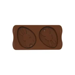Moule Silicone Chocolat Tablette Œuf Lapin (x2) Easy Choc Silikomart