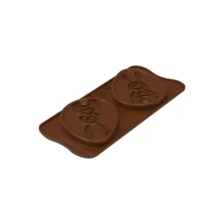 Moule Silicone Chocolat Tablette Œuf Lapin (x2) Easy Choc Silikomart