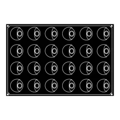 Moule Silicone Éclipse Ø 7,2 cm x H 4,1 cm (x24) Pavoflex