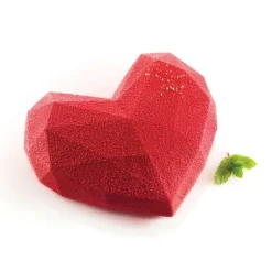 Moule Silicone Coeur Origami 15x13,5 cm SilikoMart Professional