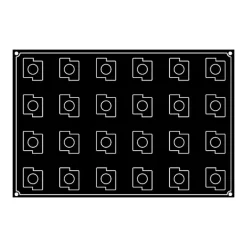 Moule Silicone Cube Tekno 5,8 x 5 cm x H 5 cm (x24) Pavoflex