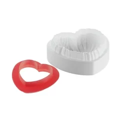 Moule Silicone Cœur Lovely 18,2 x 17,3 cm x H 6,8 cm Silikomart Professional