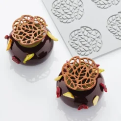 Moule Silicone Décor Feuilles Ø 5 x H 0,2 cm (x15) Pavoni